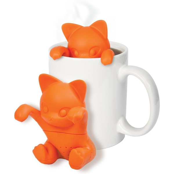 Løs Kat Silikon Te-Infuser Orange - 1 stk
