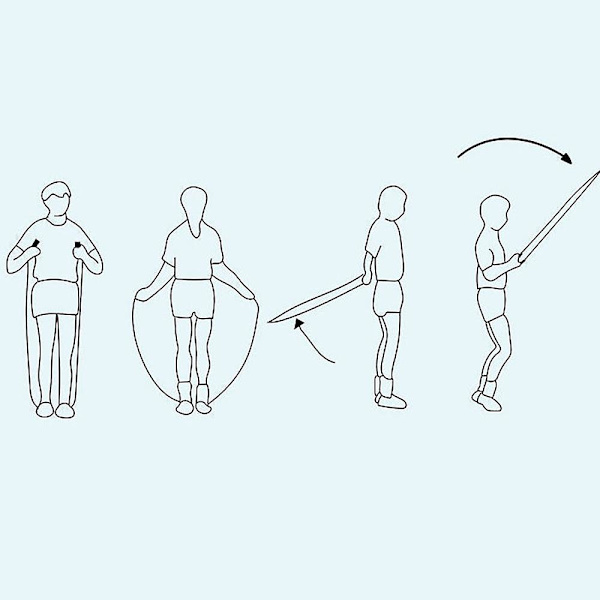 2-pack Justerbar Längd Trasselfri Segmenterad Pärlhopprep F