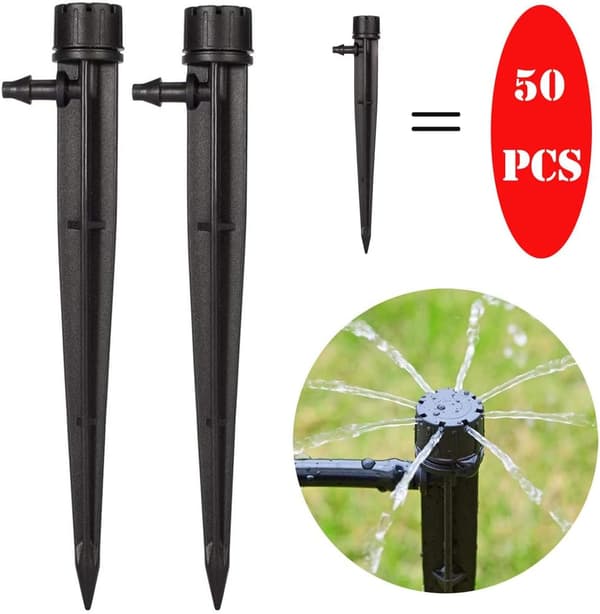 100 st Droppbevattningssystem för 4mm/7mm Slang 360 ​​Grader