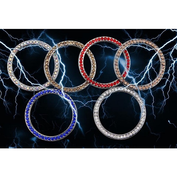 Vaaleanpunainen kristallirihkama-auton bling-rengasmerkki, Bling-auto
