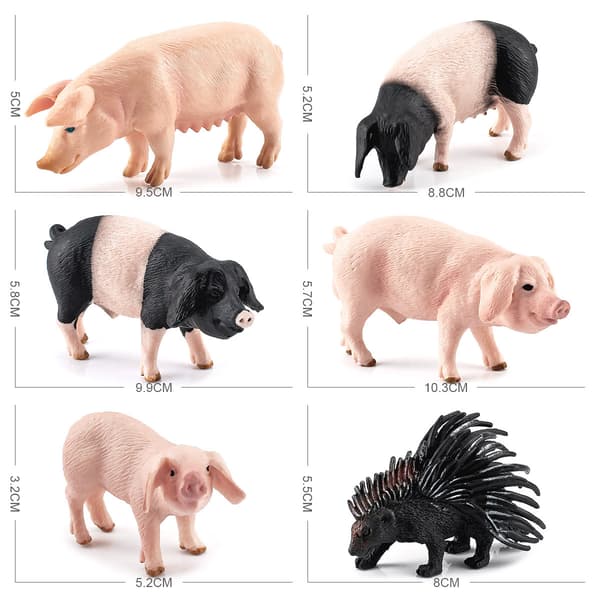 Happy Cognitive Children Farm Animal Model Simulation Poultry Pig