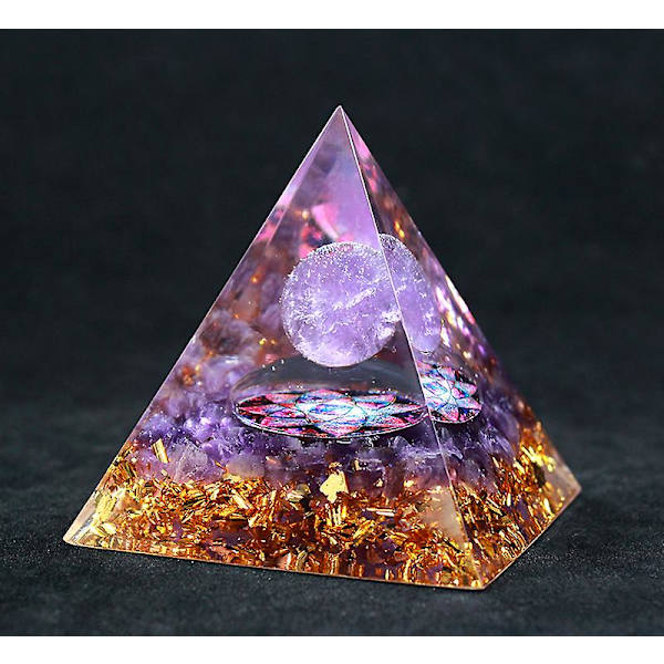 Knust Sten 6cm Chakra Krystal Pyramide Hjemme Dekoration Håndværk