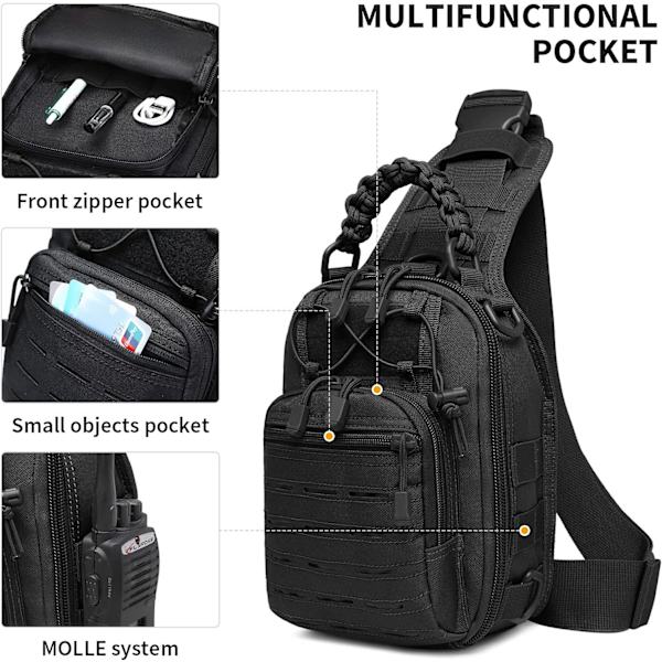 Axelremsväska Militär Taktisk Axelväska Molle Messenger Bag