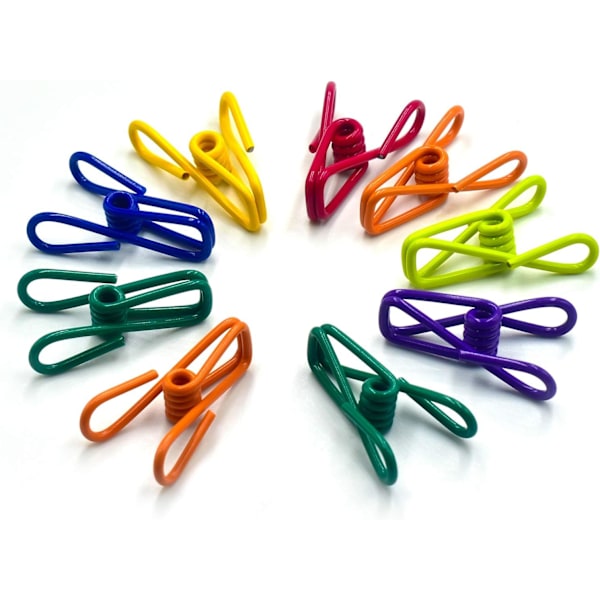 Chip Clips, Utility PVC-belagt Stålclips til Madpakker, Chips