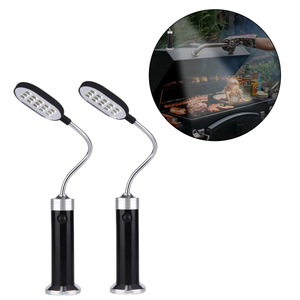 Bærbar magnetisk 360 graders justerbar LED grilllampe O