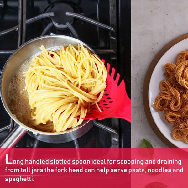 2 stk. nylon spaghetti server, ikke-klebende spaghettigaffel med hull