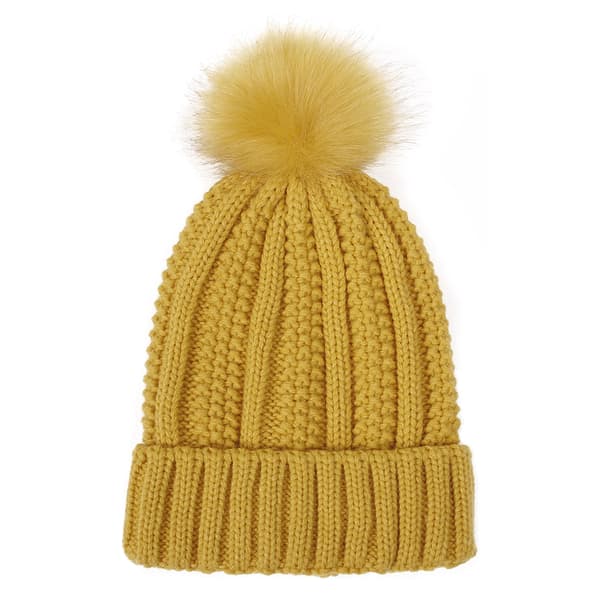 Hatt for kvinner, strikket vinterhatt, ullhatt (rød) DXGHC