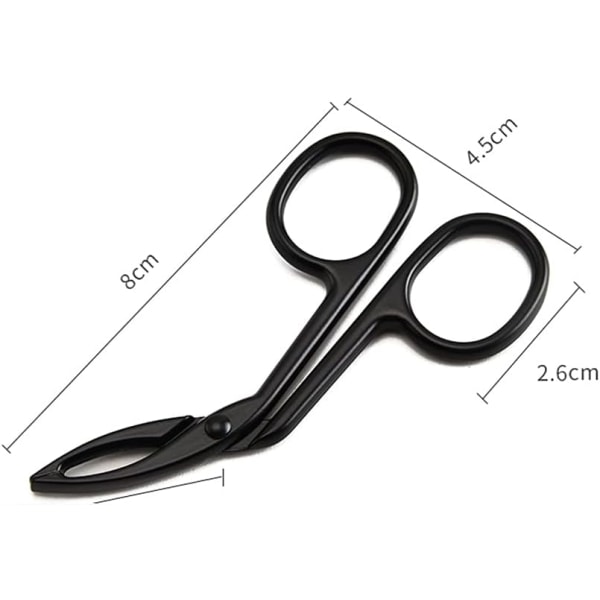 Scissor Shaped Tweezers for Eyebrows, Nose Hair Removal, Flat Tip