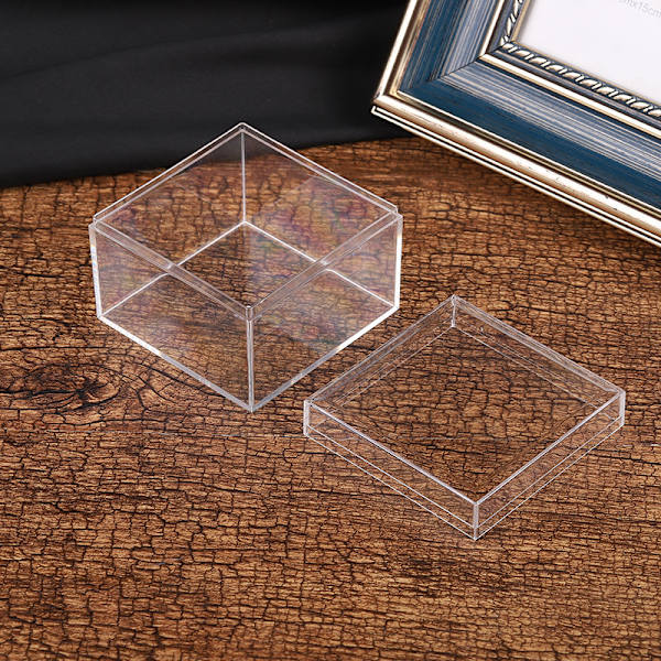 10 kpl 8*8*6cm Läpinäkyvät Makeisrasioita Akryyli Elintarvikelaatuinen Muovi