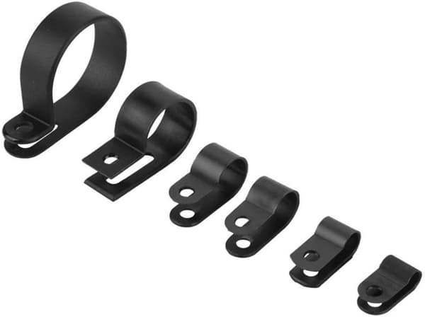 Nylon Kabelbinder - R, P-Klips Nylon Plast Rørklemmer, Beslag