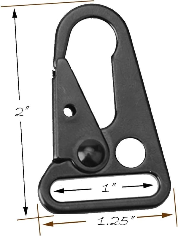 10 st mini karbinhakar för nyckelring eller ryggsäck, 25 mm