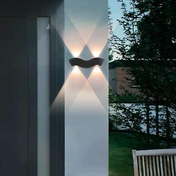 Ny vandtæt LED væglampe gårdhave balkon hegn søjlelampe