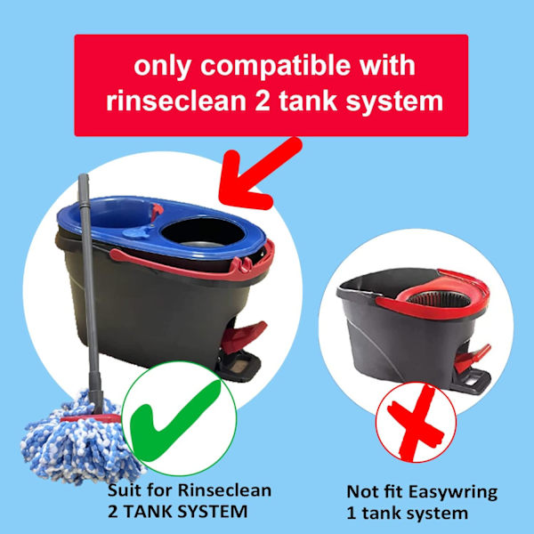 Cleaningtool Spin Mop -Vaihtosuulake, Mop-Vaihtosuulake Rinsille
