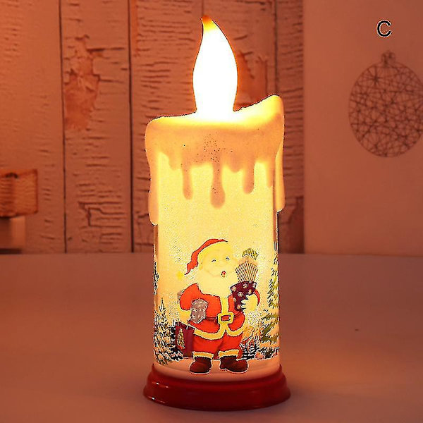 Mini Candle Formed Led Lantern Christmas Elements Pattern Bat DXGHC