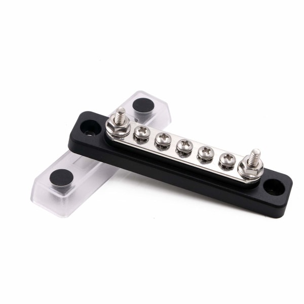 Busbar med 5 Skrueklemmer, 100 Amp, 12V - 48V DC Fordeling