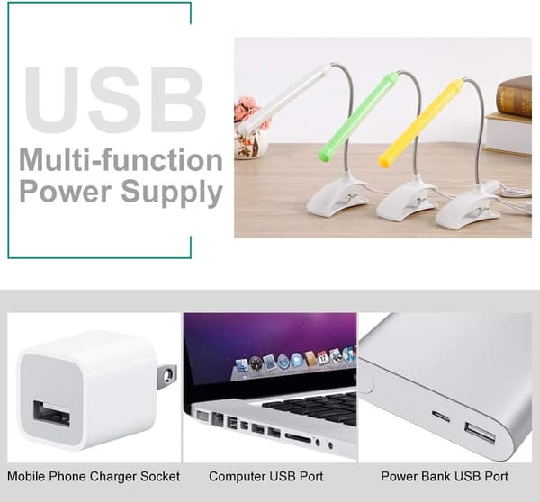 LED-klämma Ljus Dimbar USB-driven Klämma Ljus Bord Skrivbordslampa