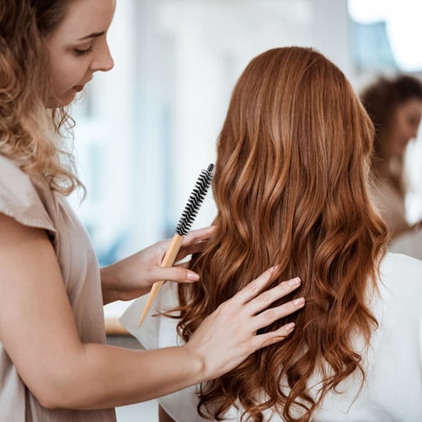2 kpl Mini Pyöreä Hiusharja - Pieni Pyöreä Hierontaharja - Salonki