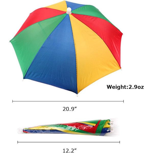 32CM huvudparasoll vattenmelon turism fiskeparasoll keps barn
