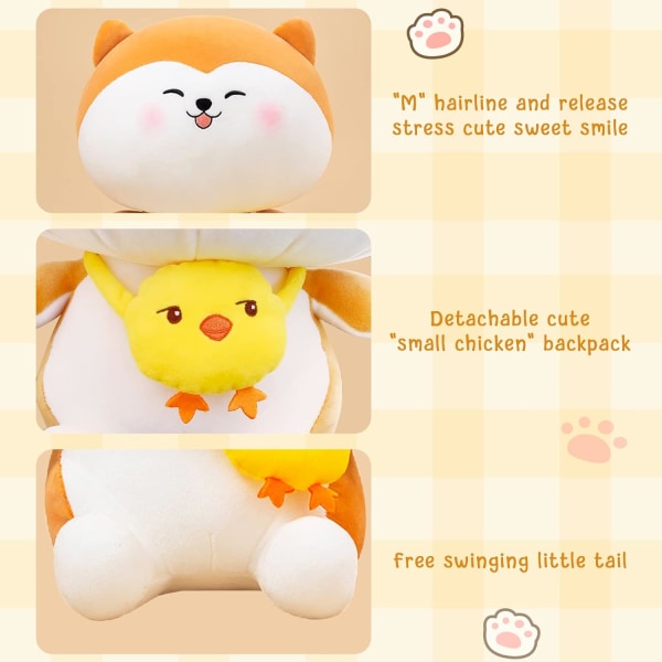 Anime Shiba Inu Plyslegetøj Sød Smilende Hund Pige Barn Anime Merch N