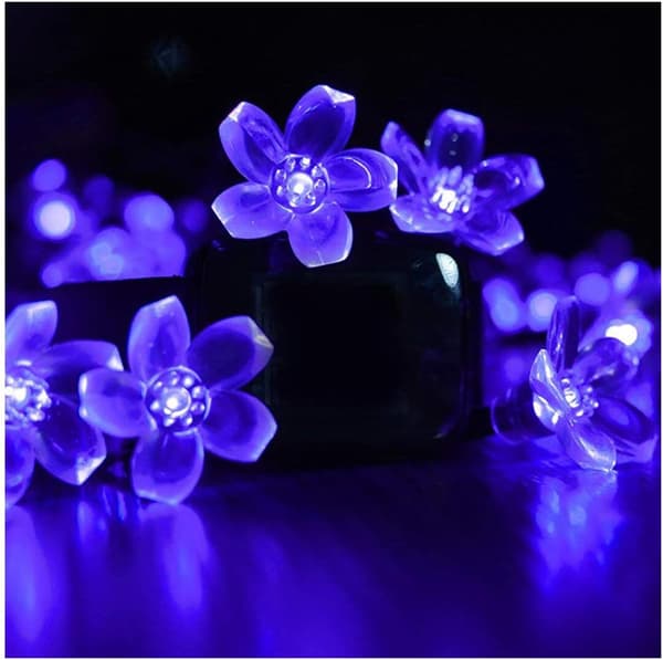 Solcellsdrivna utomhus ljusslingor 50LED Blomformade Solcellsfairylights