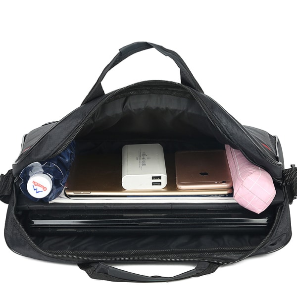 1 Stykk Svart Casual Laptop Bag Stor Kapasitet Mote En Skal Ha