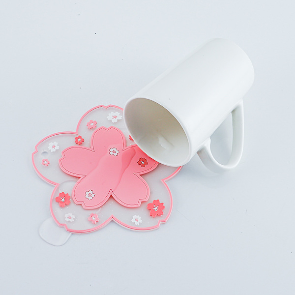 Korkunderlag 2 stk. Bløde PVC Sakura Måtter Korkunderlag Bordmåtter Kop