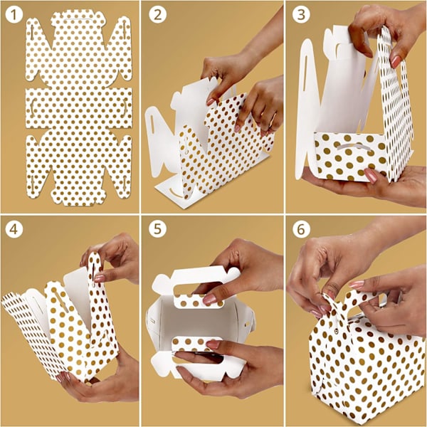 Valkoiset ja kultaiset Kraft-pahvilahjakortit (36 kpl pakkaus) - 16 x 11.