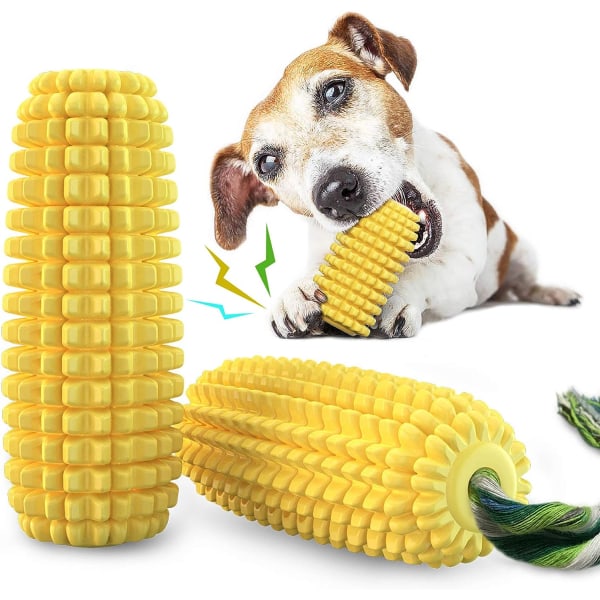 Dog Chew Toys, Puppy Toothbrush Clean Teeth Interactive Corn Toys