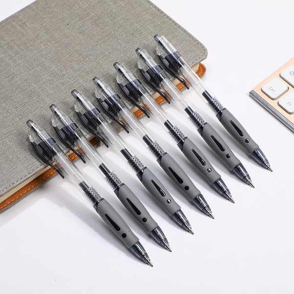 Gelpenne, Fin Spids (0,5 mm), Sort Blæk Gelpen, 36 stk., Sort