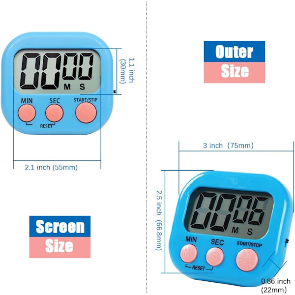 Magnetisk Køkken Timer, Koge Timer, Lærings Timer, Høj Alarm