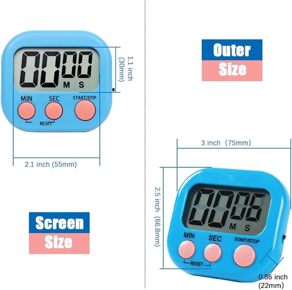 Magnetisk Köktimer, Matlagningstimer, Lärande Timer, Hög Larm