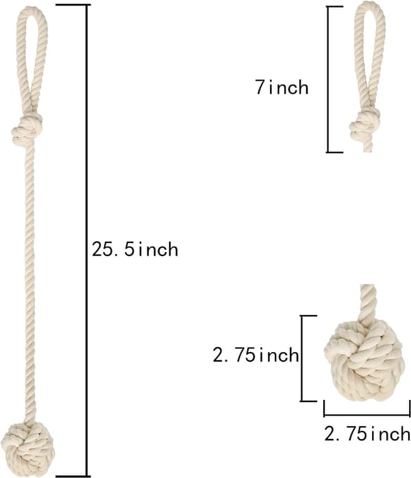 Set med (2 beige) Gardinband med Stora Vävda Boll i Bomull