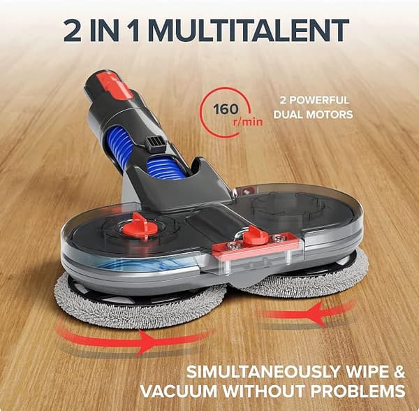 För DYSON Dyson v6v7v8v10 dammsugare elektrisk mopphuvud våt an
