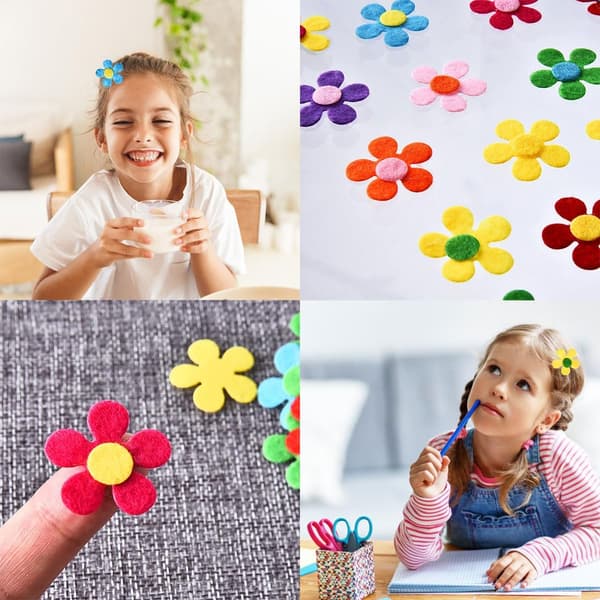 Filtede Blomsterkonvolutter, Papirblomst, 100 Stykker Stoffblomster, A