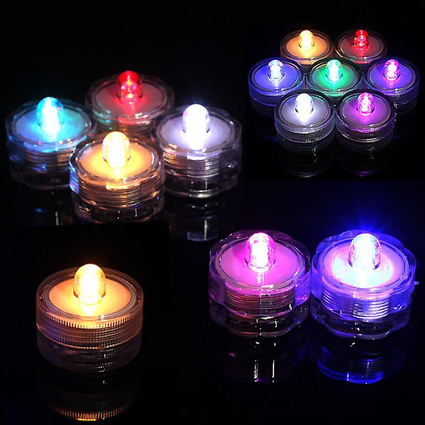 12 stk Super Lyse Vanntette - Mini LED-telys (G