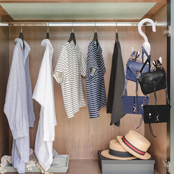2 Pak Hængende Taske Organizer til Skab, Robust Taske Organiser