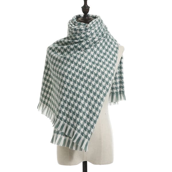 Dames Tartan Skjerf - Damer Vinter Lang Rutete Teppe Skjerf, Så