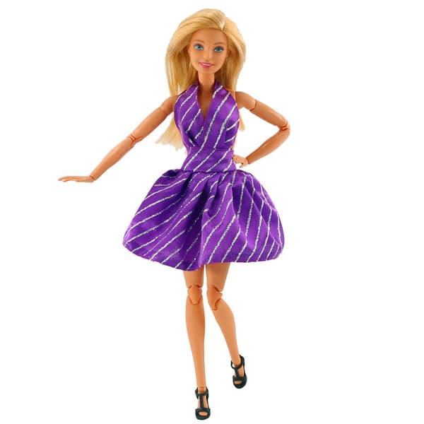 Barbie modekostume, 7 dele, 7 dukketilbehør, til børn