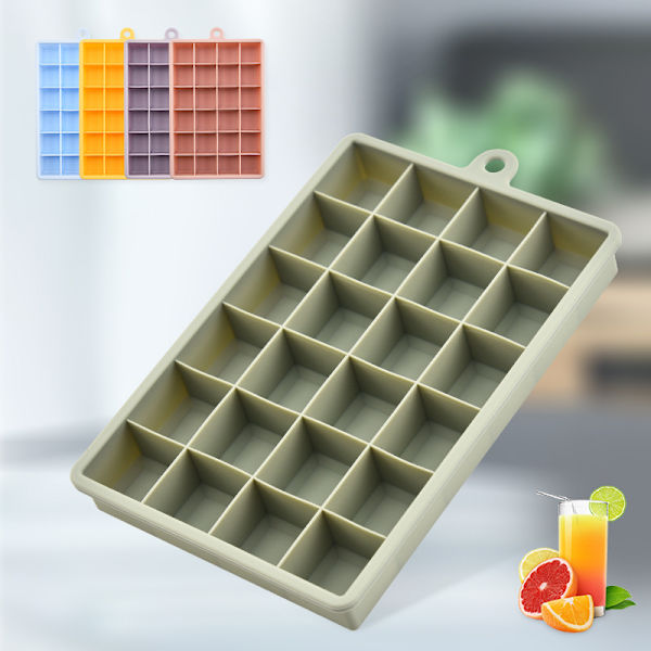 - 1 bricka, 24 isbitar - silikonbricka - Matcha grön