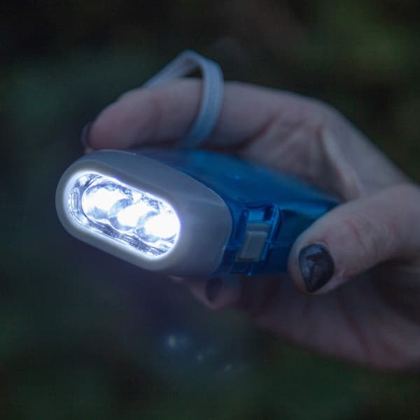Käsikäyttöinen taskulamppu - Puutarhatarvikkeet - 3 LED-dynamo taskulamppu
