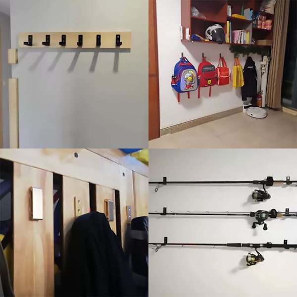 6-pack Vikbara Väggfästen med Krokar för Kontroller, Konsoler