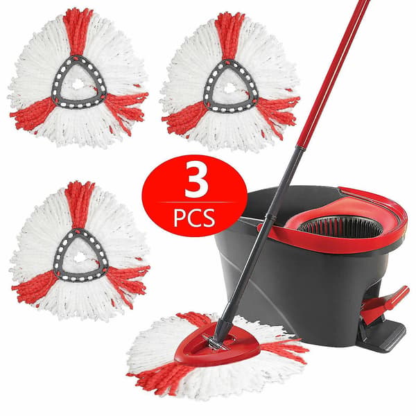 3 stk Mikrofiber Mop Hoved til O-Cedar EasyWring RinseClean Spin M