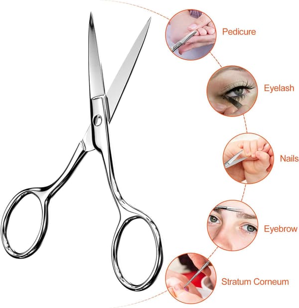 2 Stykker Professionelle Negle Sakse, Rustfrit Stål Cuticle DXGHC