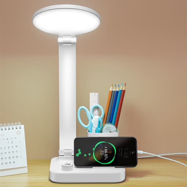 Multifunksjonell skrivebordslampe for studier, øyevennlig, liten