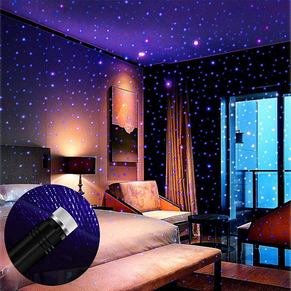 1 kpl Purppura USB Magic Ball Tähtivalot Auto Täynnä Tähtiä