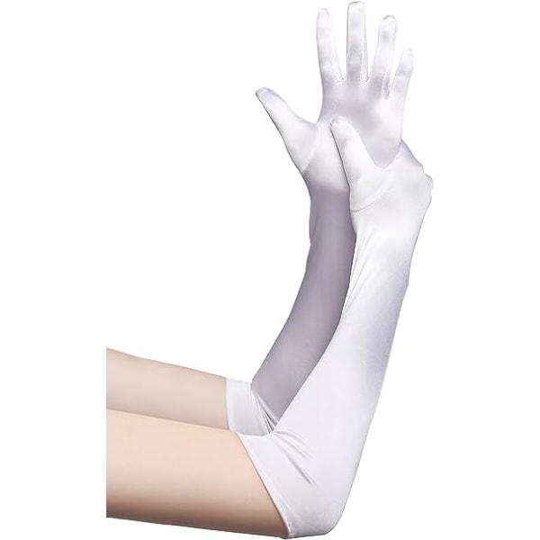 Kvinders Aftensko Handske Lang Satin Handske Satin Bryllupshandsker Dre