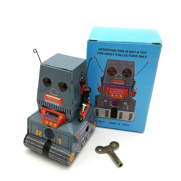 Tankrobot nostalgisk leksak fotorekvisita järnleksaker DXGHC