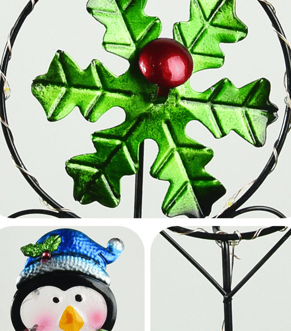 Solcelled Julelys LED Julemand Gulvlampe Udendørs Have