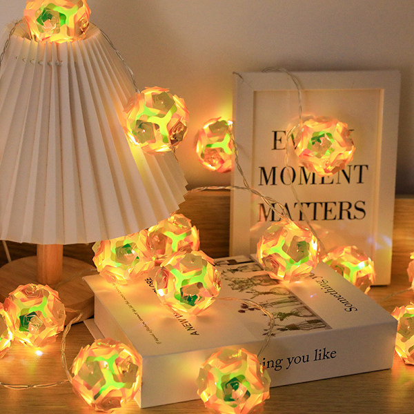 3m 20 LED lyskæde laser kugle festival julelys rose
