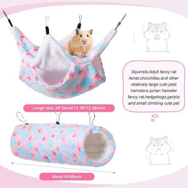 Hammock för råttor, dubbellager, liten djurbur, hamster, DXGHC